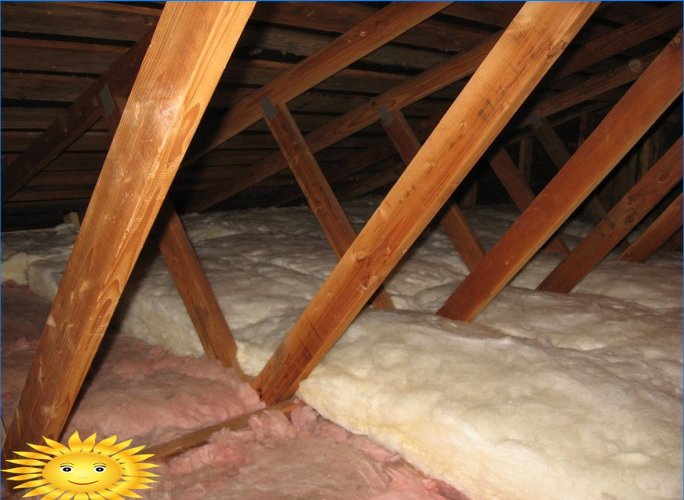 Laying insulation in the attic