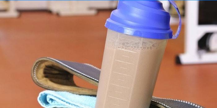 Chocolate Protein Shake in a Shaker