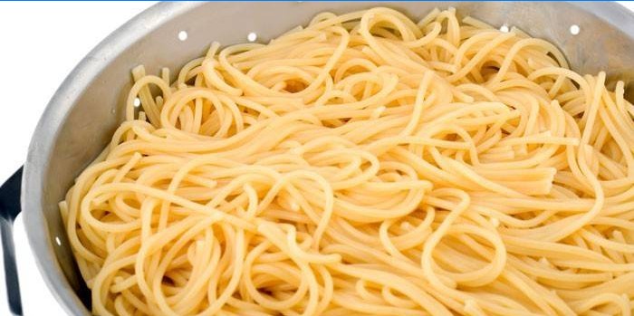 Boiled Spaghetti in a Colander