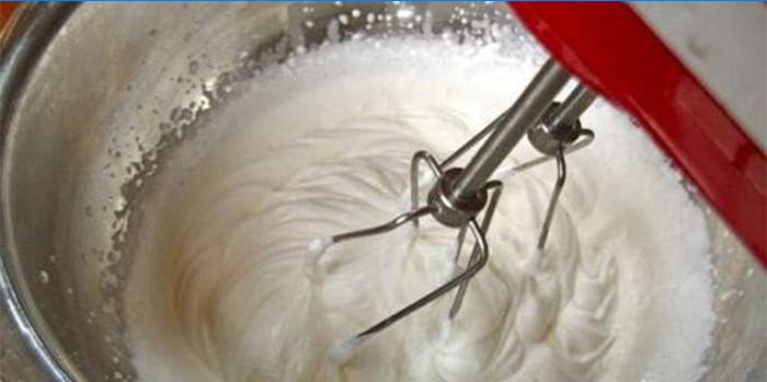 The process of whipping cream and cream sour cream