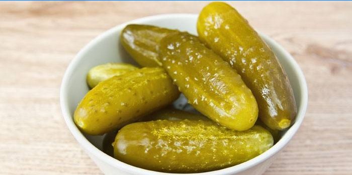Pickles with a plate