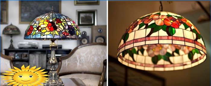 Tiffany stained glass lampshade