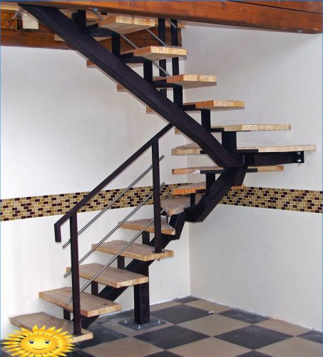 Metal stairs for a private house