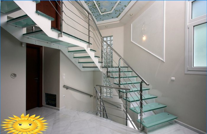Metal stairs for a private house