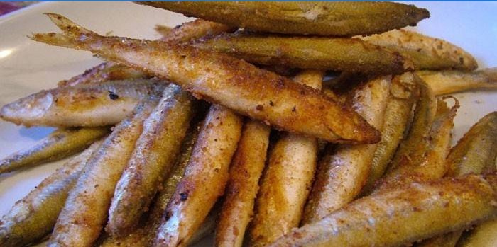 Fried capelin in the oven without oil