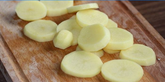 Sliced ​​potatoes