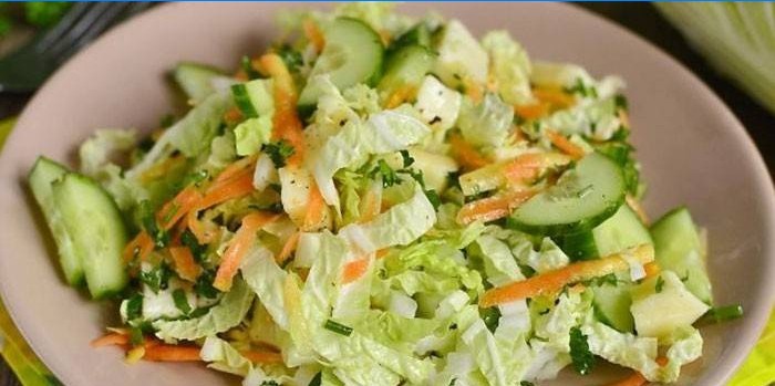 Peking cabbage diet salad