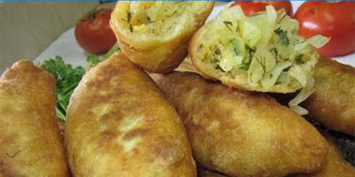 Fried pies stuffed with cabbage