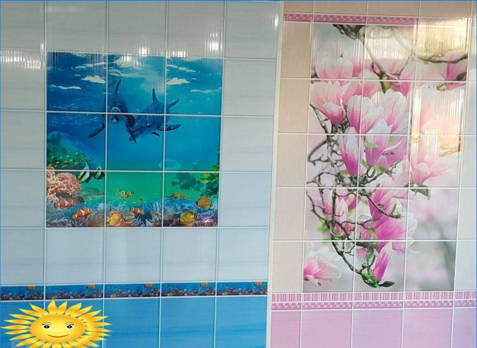 Plastic panels in bathroom decoration