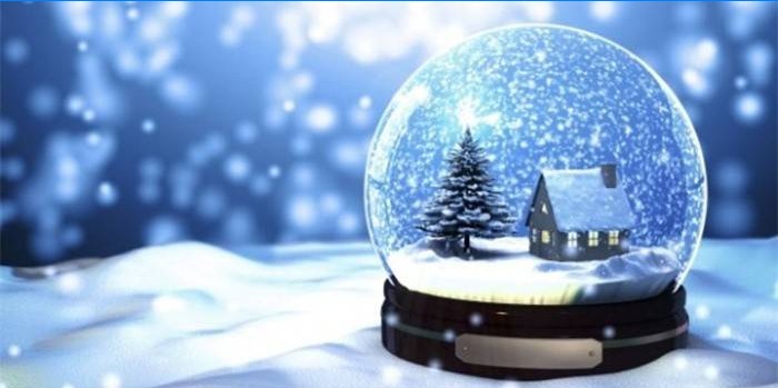 Christmas ball with snow inside