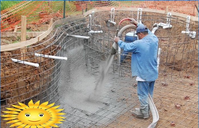 Concrete pool construction