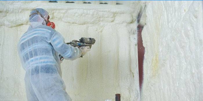 PPU thermal insulation spraying