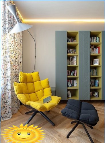 Reading corner: photo examples of arrangement