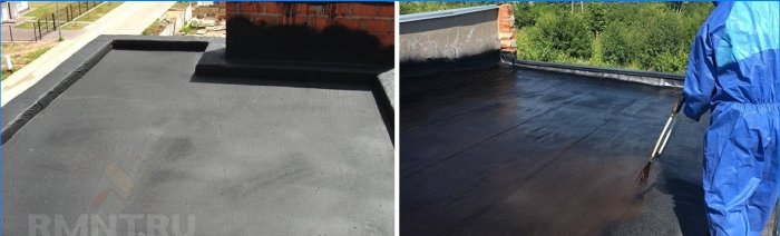 Roof waterproofing with liquid rubber