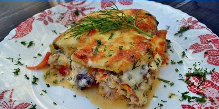 Fish casserole with vegetables