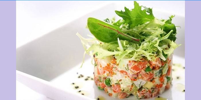 Salmon and Caviar Salad