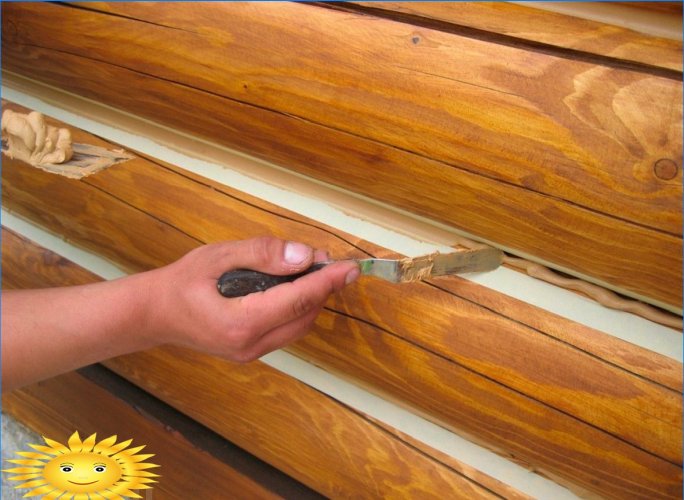 Sealants for sealing log joints and cracks