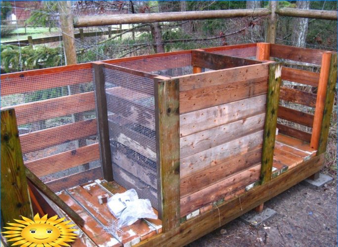 Compost heap container