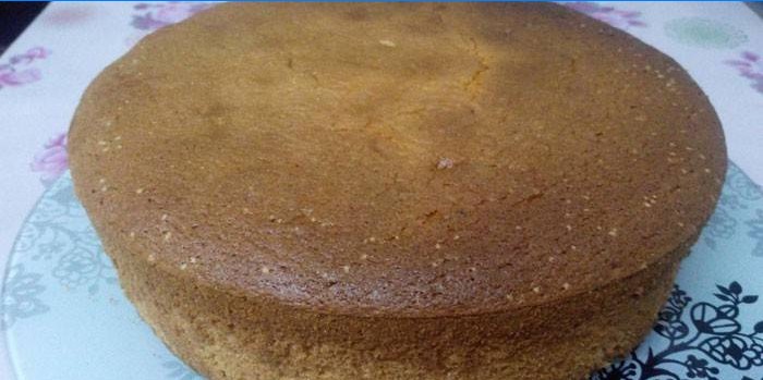 Tall Vanilla Chiffon Sponge Cake