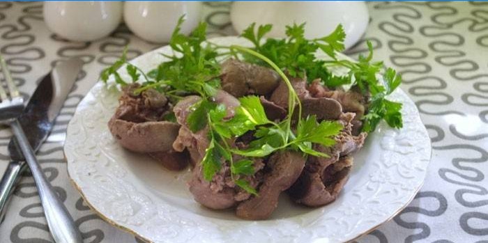 Ready boiled chicken liver