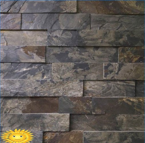 Slate tiles: features and examples of use