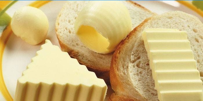 Butter and bread