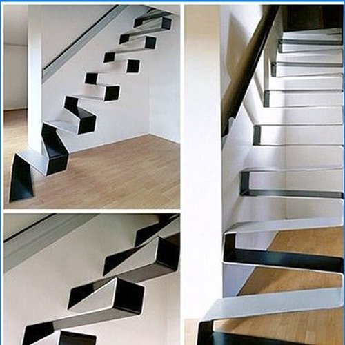 Modern metal stairs