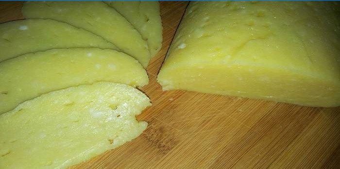 Homemade cheese from cottage cheese and milk