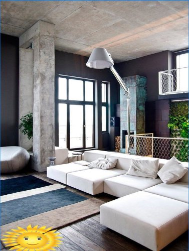 The use of concrete and concrete surfaces in the interior