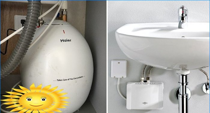 Under-sink water heater: how to install a boiler under the sink