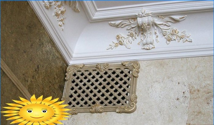 Ventilation grilles: decorative and adjustable