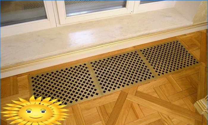 Floor ventilation grill