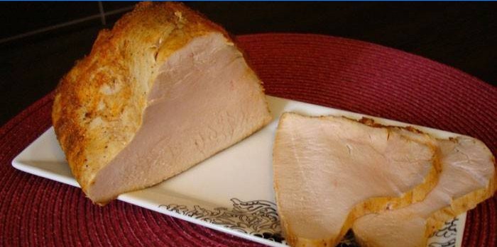Baked turkey breast ham
