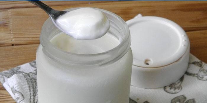 Ready yogurt in a jar