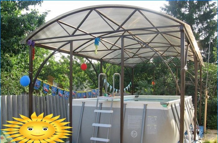 DIY pool roof