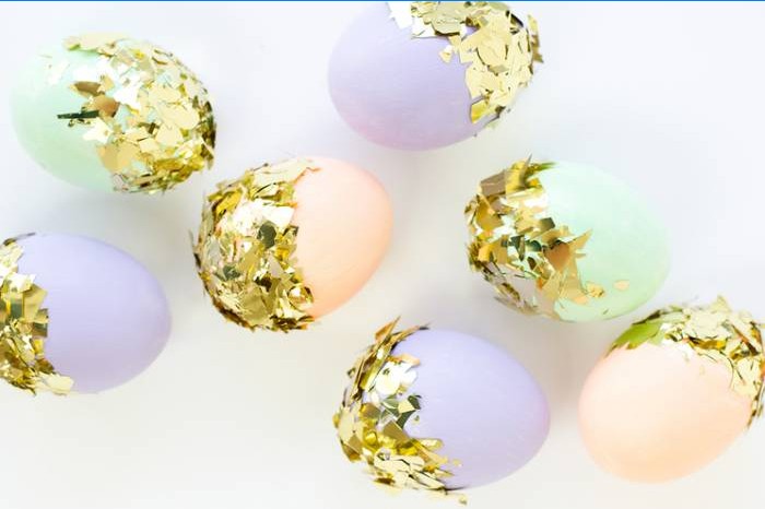 Decorating Eggs for Easter with Confetti