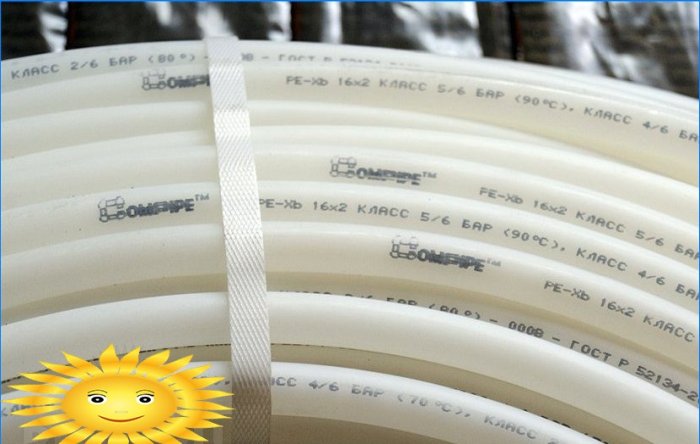 Polyethylene pipes for underfloor heating
