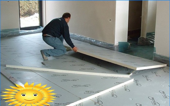 Floor insulation with PIR plates