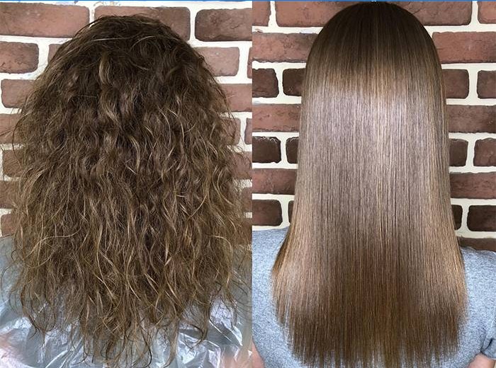 Hair before and after the procedure