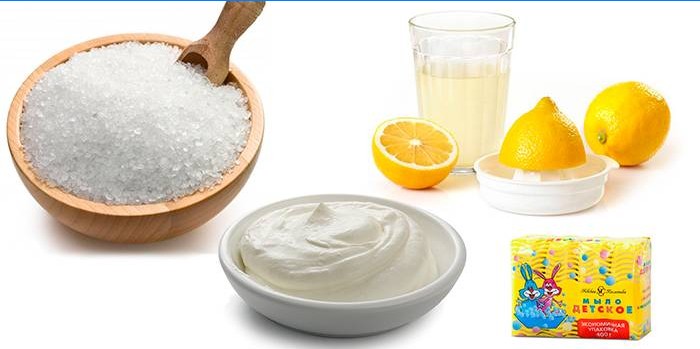 Ingredients for Salt Scrub