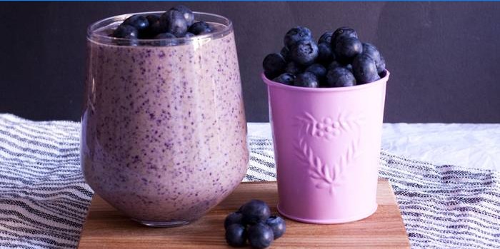 Smoothies of i year of blueberry