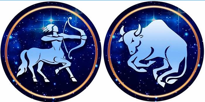 Sagittarius and Taurus