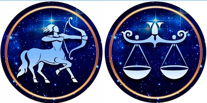 Sagittarius and Libra