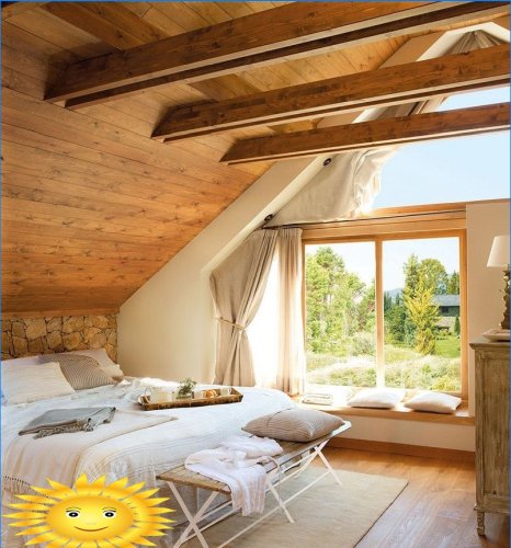 Equipped attic from the inside