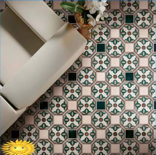Tiles up to 30 centimeters in size: examples and features of use