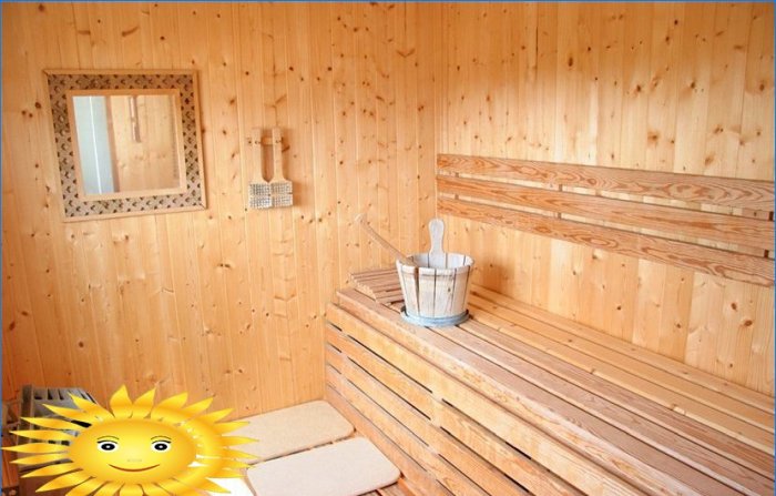 We build a bath with our own hands: how to make shelves in a steam room