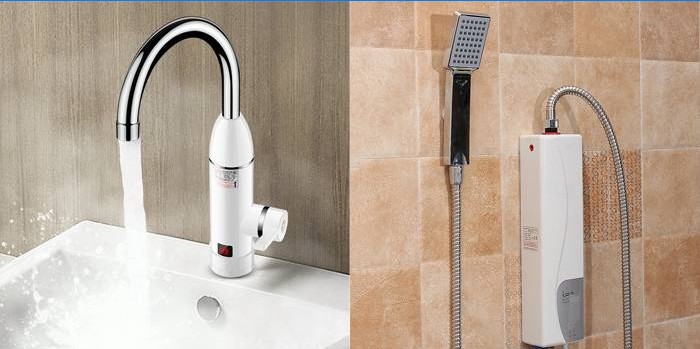 Faucet and shower heaters
