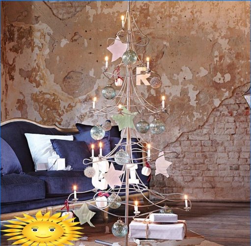 12 alternatives to a live Christmas tree in the New Year's interior 2015