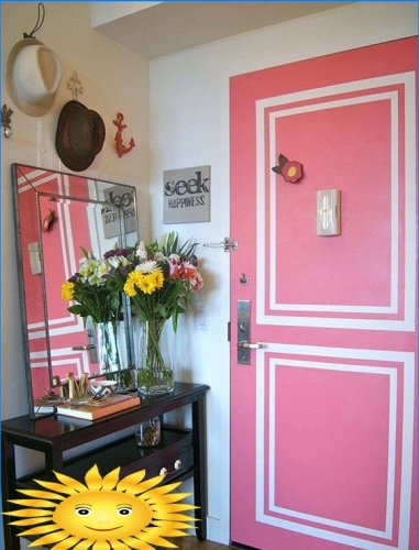 14 ideas for decorating an interior door
