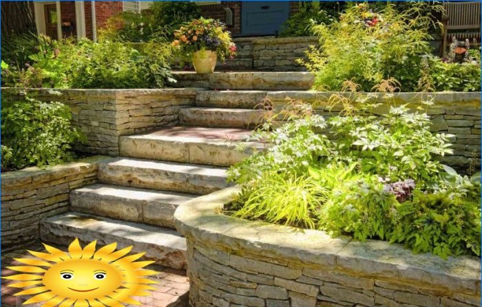 8 ideas for decorating a plot with a slope